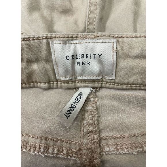 Celebrity Pink Khaki Jayden Skinny Jeans Size 7/28 - Picture 3 of 5